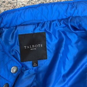 Talbots Vibrant Blue Quilted Jacket